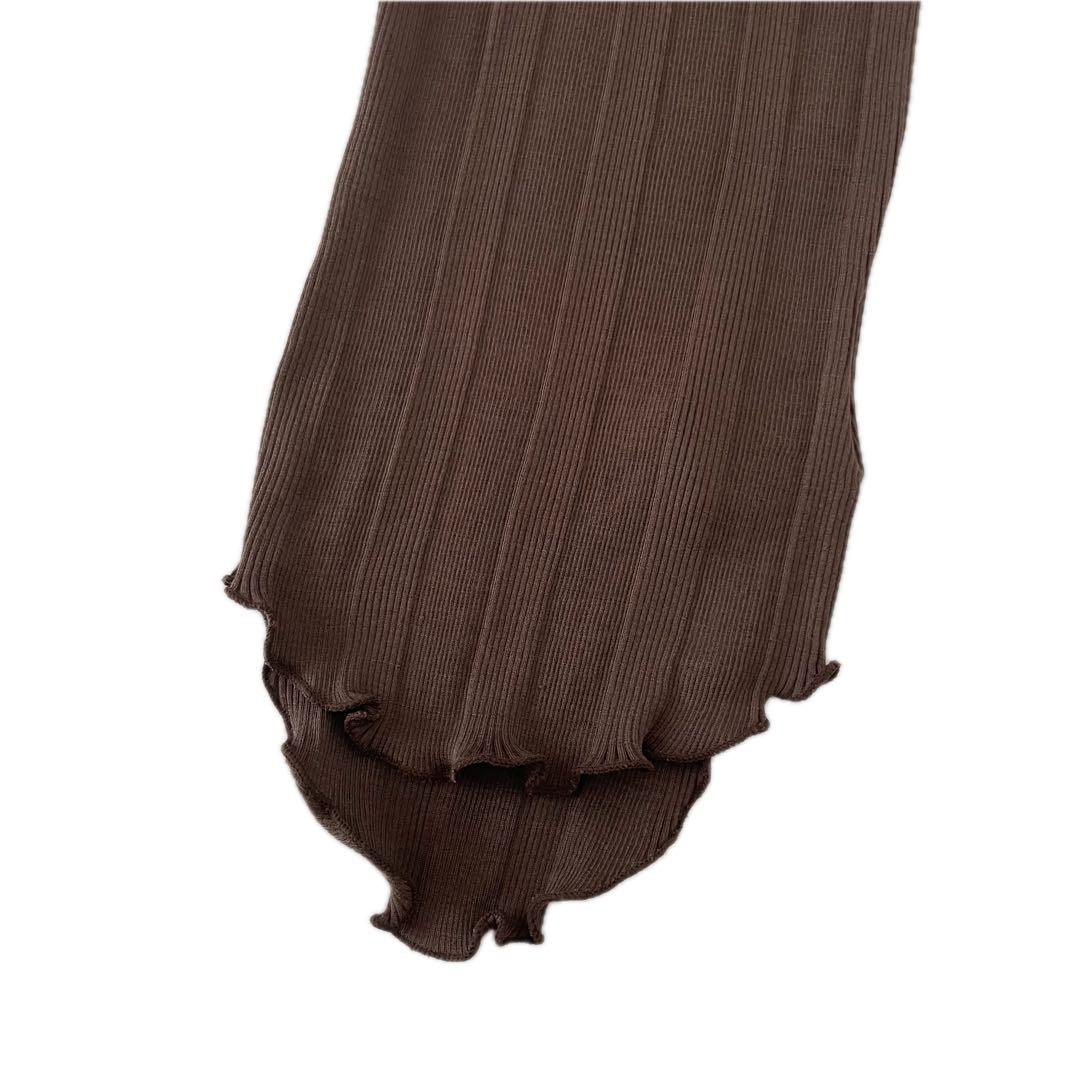 未使用 Chaosカオス シルクマルドウタンクトップ ダークブラウン