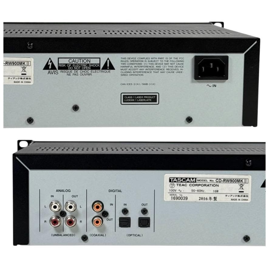 ◆CD録音履歴3時間◆TASCAM CDレコーダー CD-RW900MK2