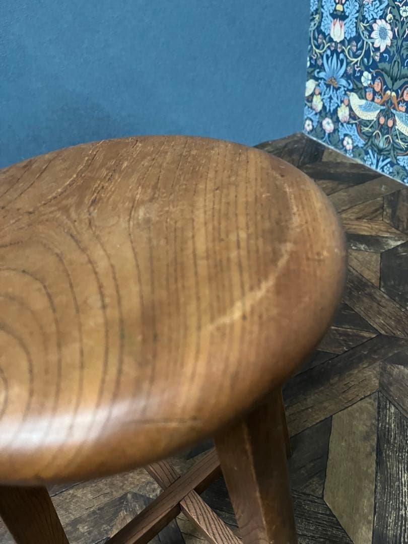木製 スツール 昭和レトロ 当時物 インテリア 椅子 丸椅子