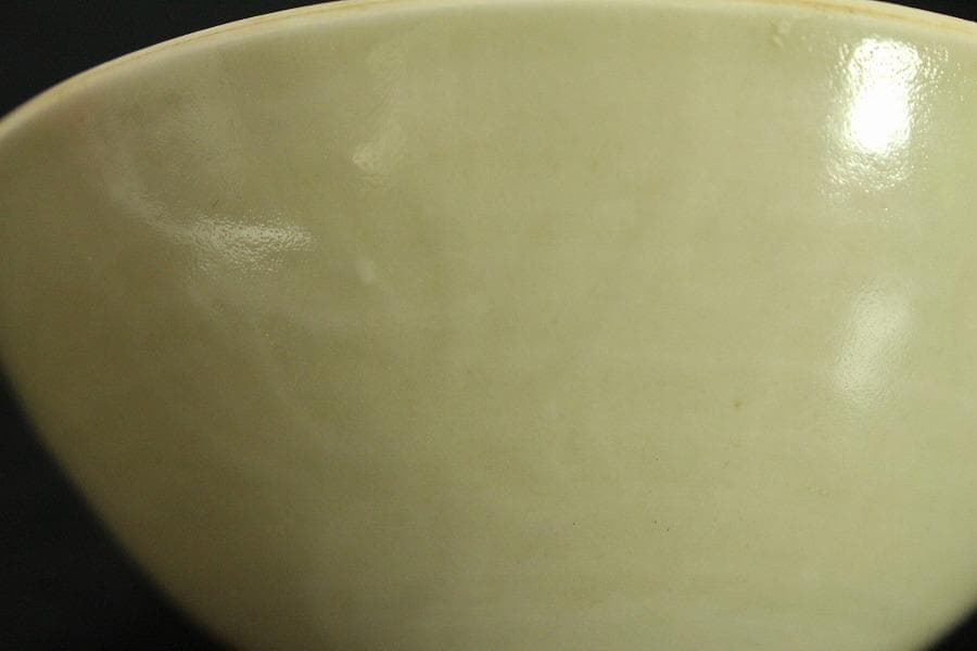 中国美術 白磁 花紋 碗(HA518)