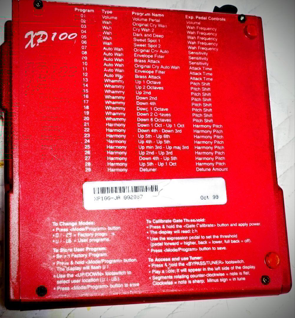 DigiTech XP100 Whammy-Wah　音出し確認してません