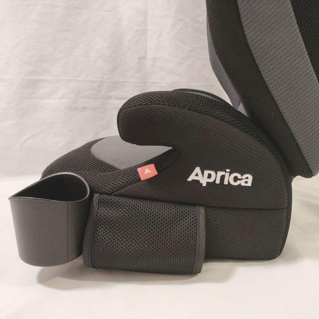 Aprica ブラックチャイルドシート カップホルダー付き（エアグルーヴ