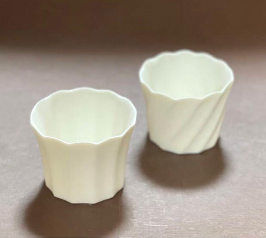 若杉聖子 白磁器 人気作家陶芸家 お猪口 小鉢 蕎麦猪口ペア レア未使用
