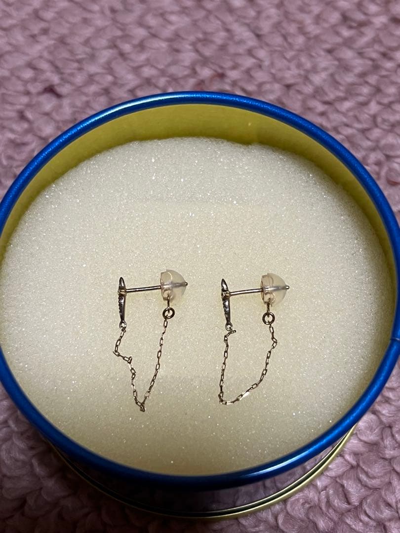 ダイヤ10mmバーピアス K10（両耳） | リラバイスピック＆スパン(Lilas