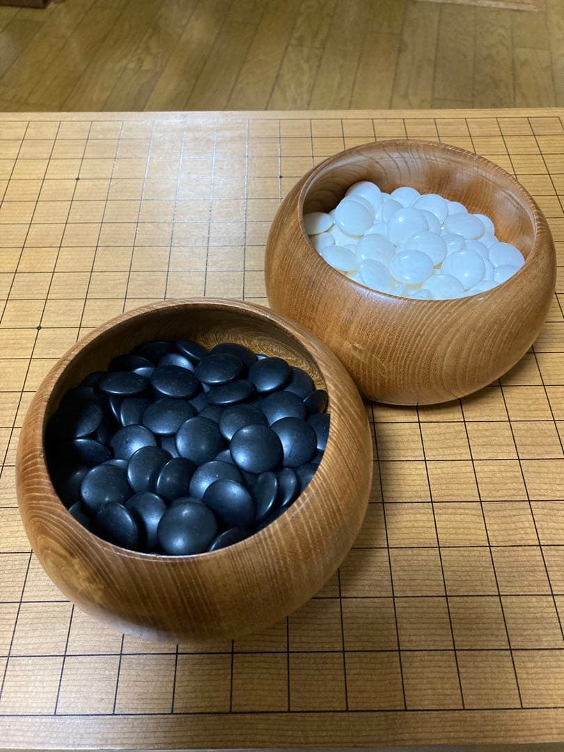 木製囲碁盤 セット　約45cm x 45cm