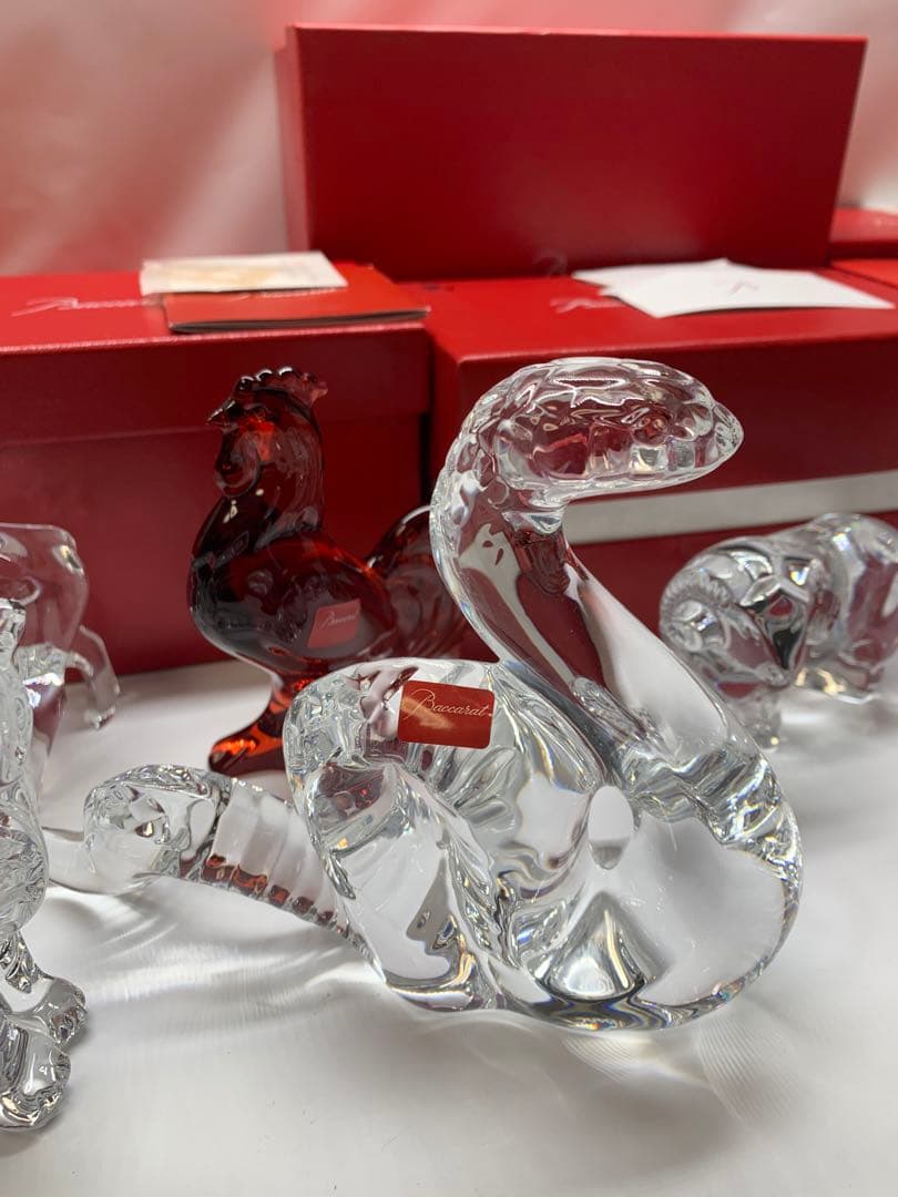 超美品 バカラ 十二支セット クリスタルガラス 干支の置物 12点セット
