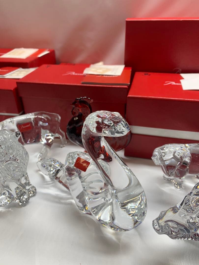 超美品 バカラ 十二支セット クリスタルガラス 干支の置物 12点セット