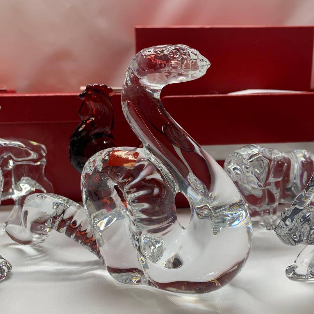 超美品 バカラ 十二支セット クリスタルガラス 干支の置物 12点セット