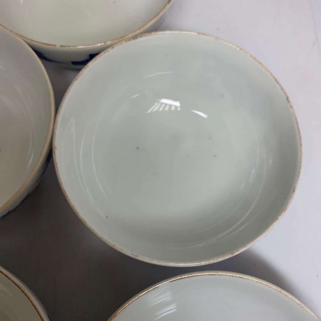 櫻井製　上手鳳凰図　蓋茶碗　5客　東さ8-0120②