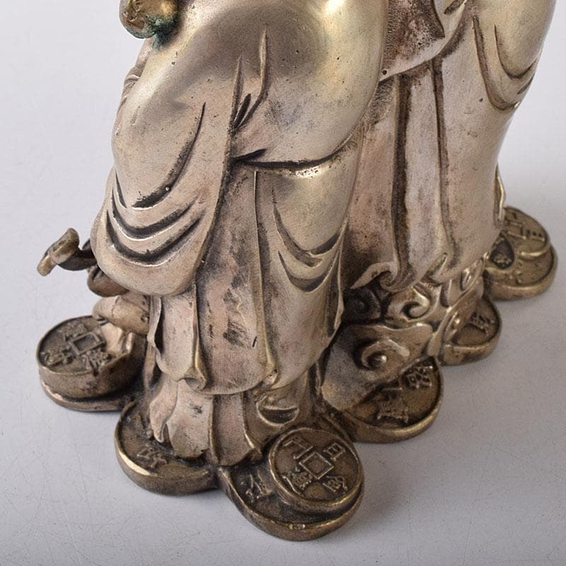 仏教美術　青銅古銅　福禄寿三星像　縁起物　置物　V　7833