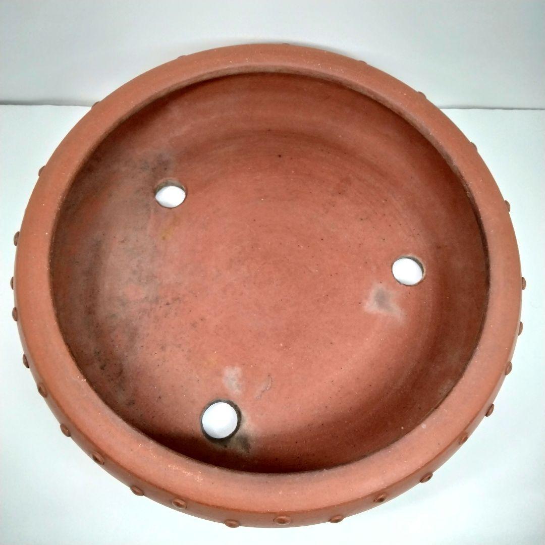 T182-1 中国 紫砂鉢 中国宜興 太鼓式 盆栽鉢 直径30cm Aの通販はau