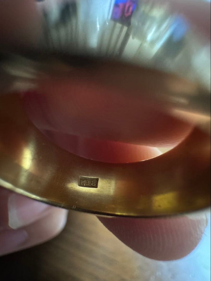 K18 平打ちリング