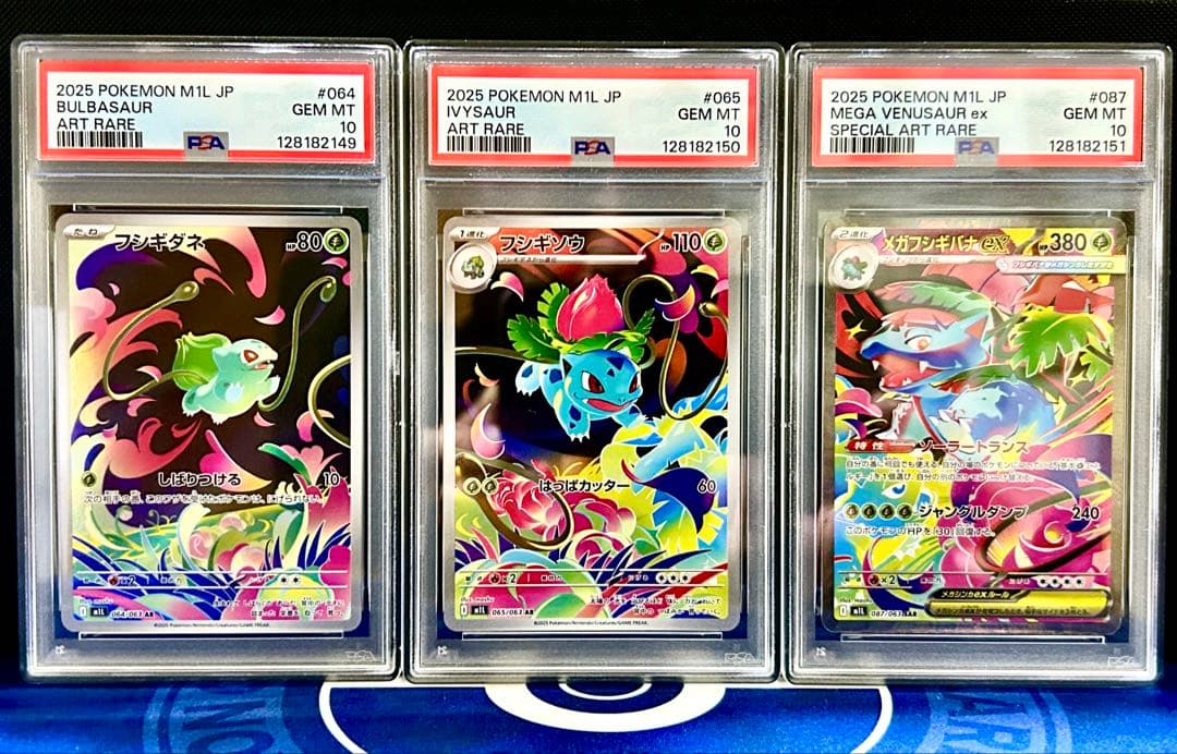 PSA10 3連番】メガフシギバナex SAR 進化ラインセット