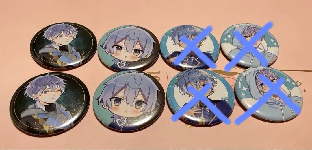 りたーん缶バッチ(てでぃ、れう、しぐも、ユキトケkoeiro)