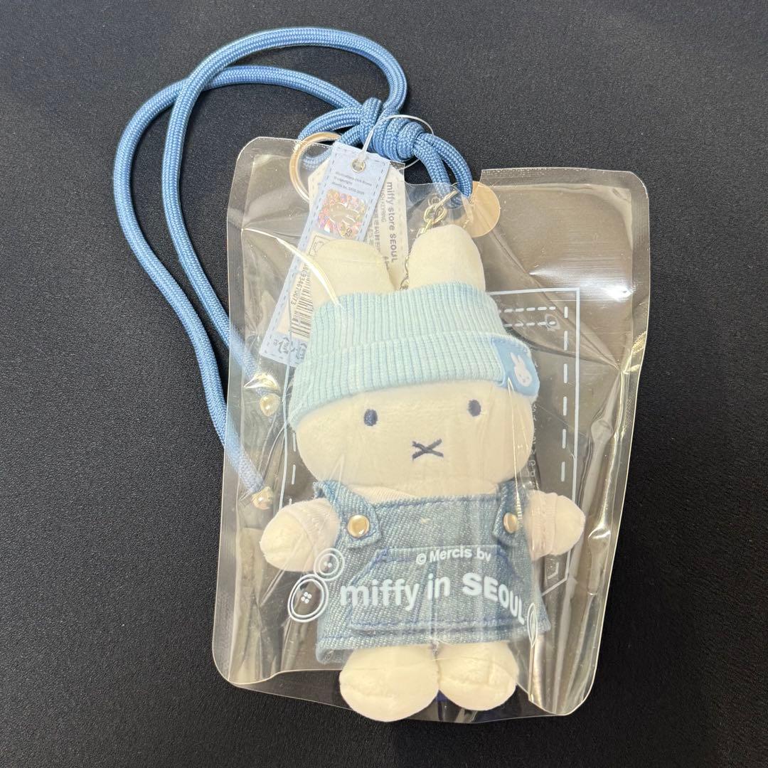 新品　ミッフィー デニム　マスコット 3体セット　ショッパー付　韓国限定　聖水①