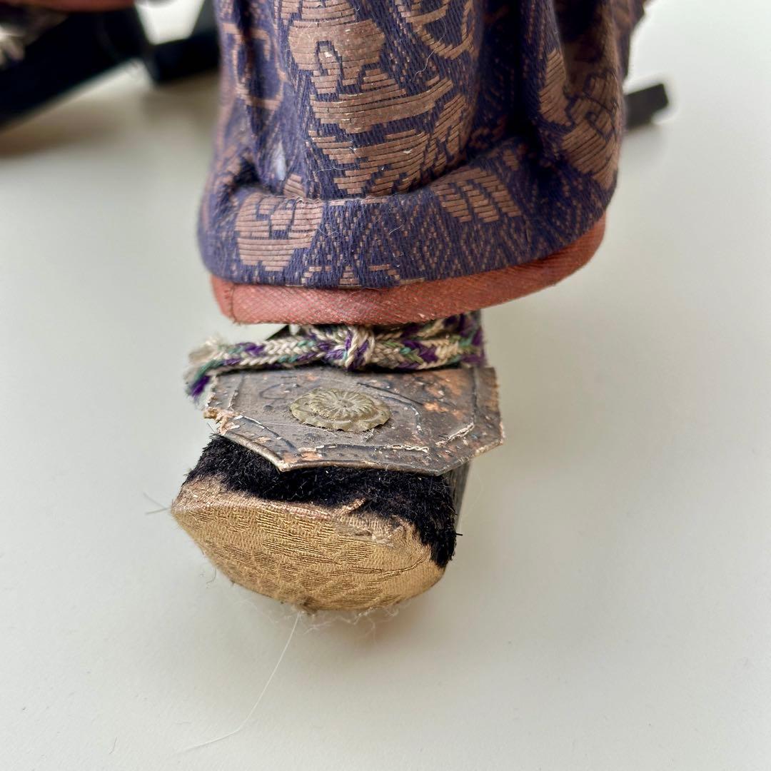 幕末〜明治 武者人形 鎧武者座り人形 高さ約40cm 古美術・骨董