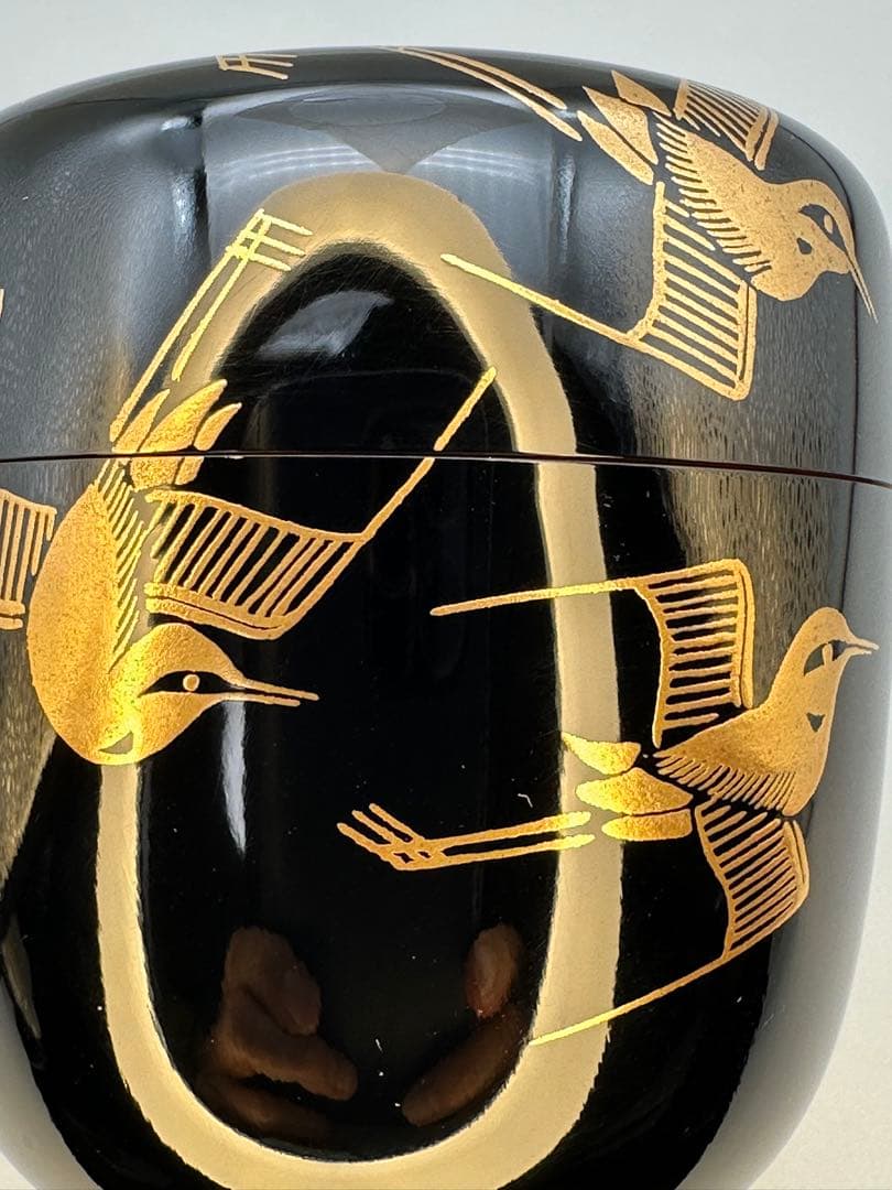 茶道具 棗 新井司峰 千鳥蒔絵