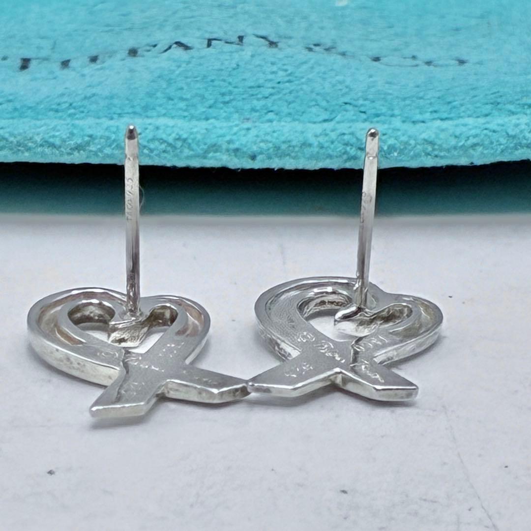 希少】ティファニー ラビングハート スタッド ピアス ミディアムサイズ