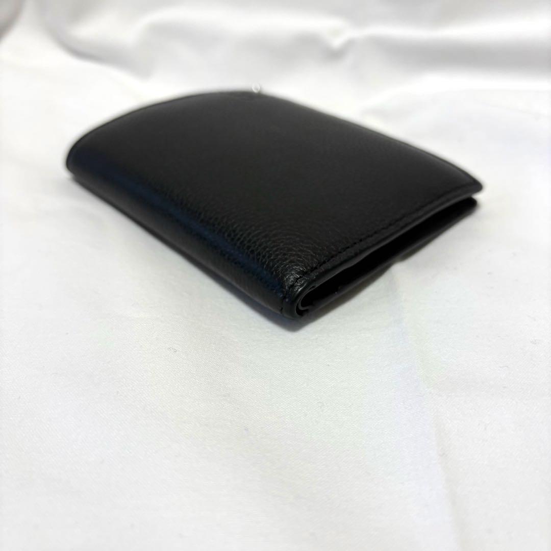 美品　LOEWE ロエベ アナグラム スリムコンパクトウォレット 二つ折り 黒