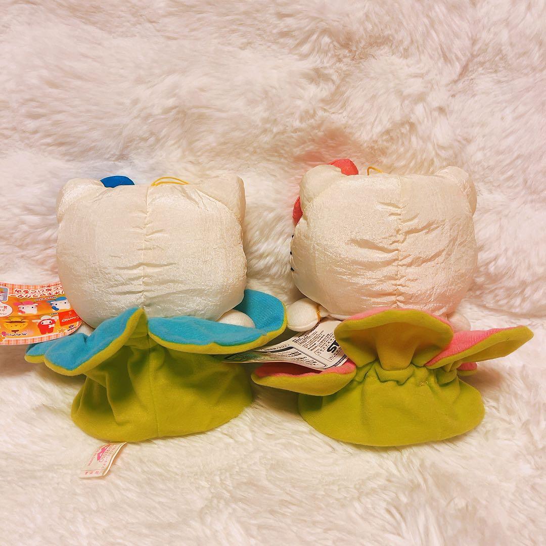 希少レア ハローキティ ぬいぐるみ 巾着 花 フラワー 平成レトロ