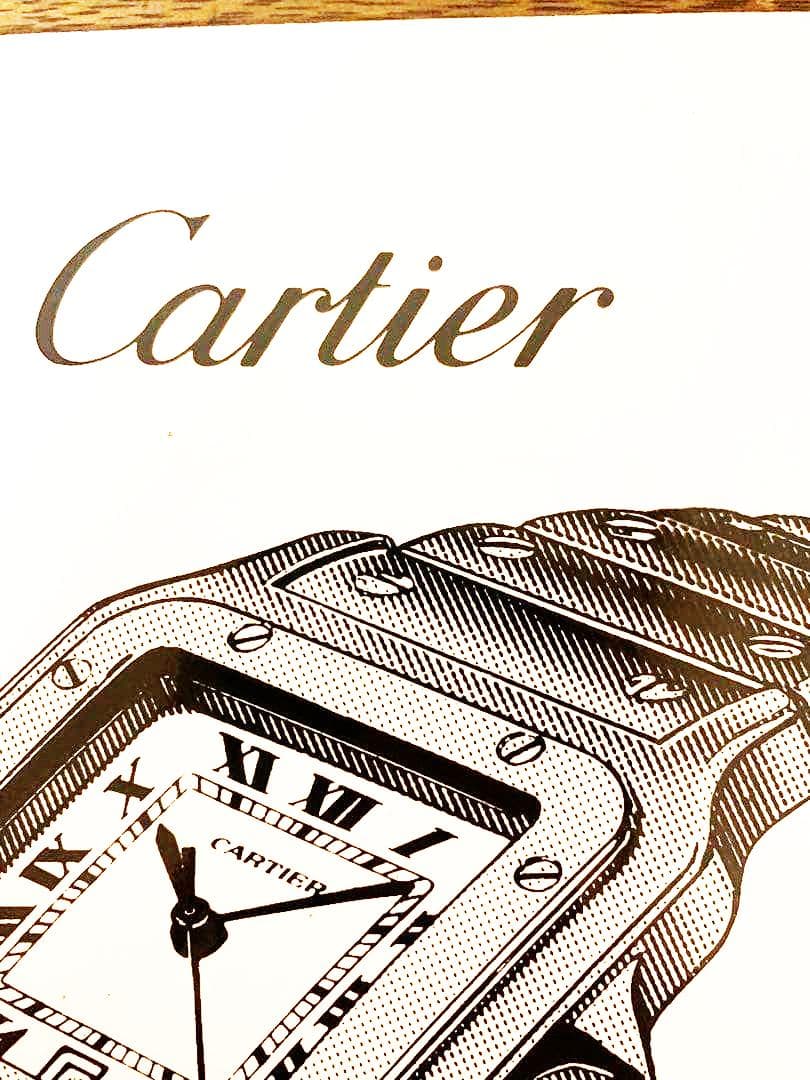 希少 Cartier Santos GALBEE 当時物の看板 - メルカリ