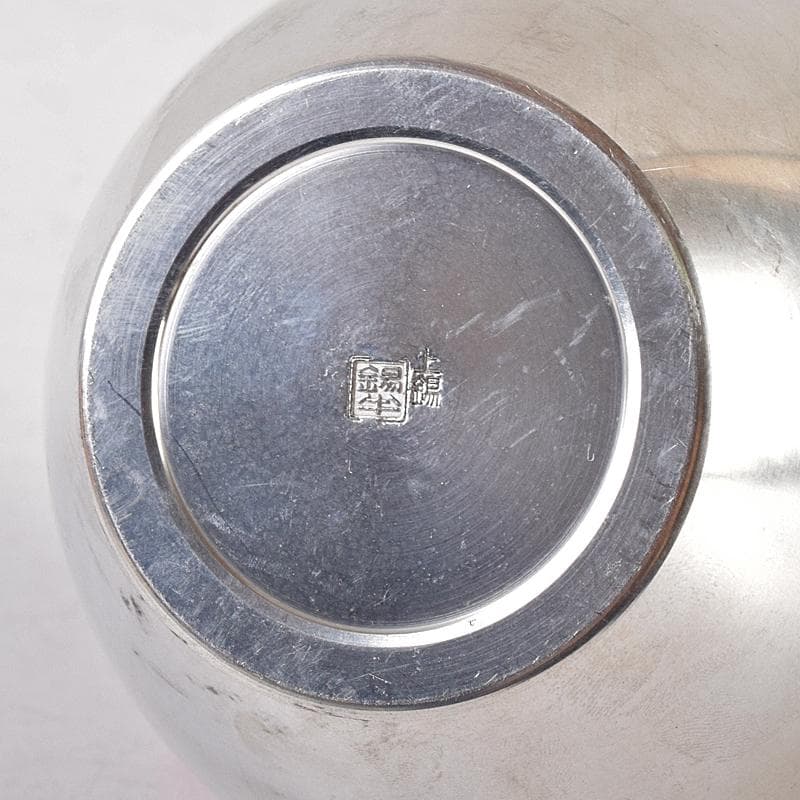 煎茶道具 浪華錫半造 上錫製 茶壷 茶心壷 約