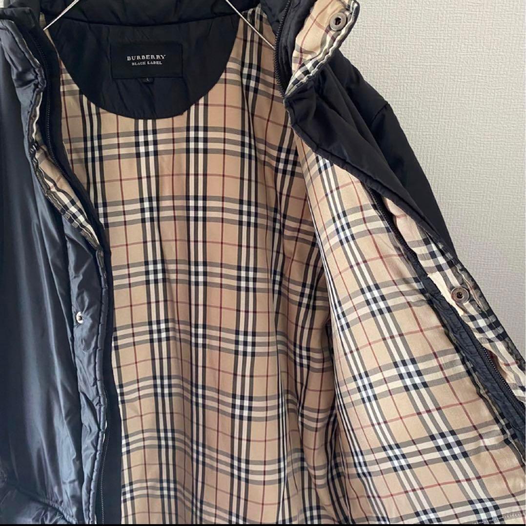 Burberryバーバリーダウンジャケットブラック黒ノバチェックアウター