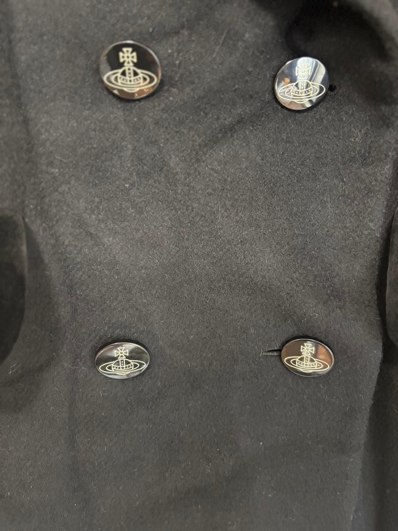 Vivienne Westwood Red Label ラブ襟ベロア切替コート Westwood