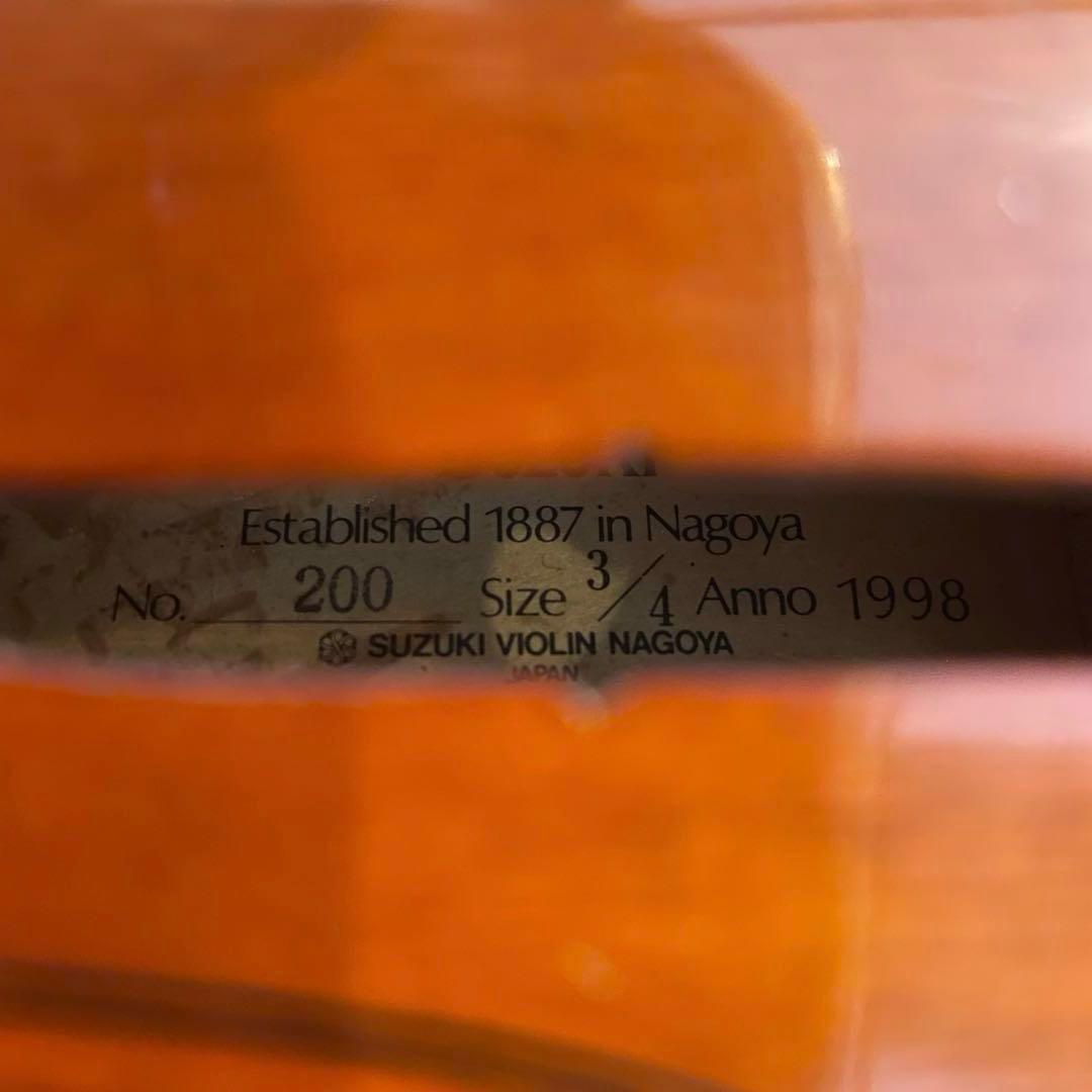 【良音・美品】スズキ No.200 バイオリン 3/4 1998年製