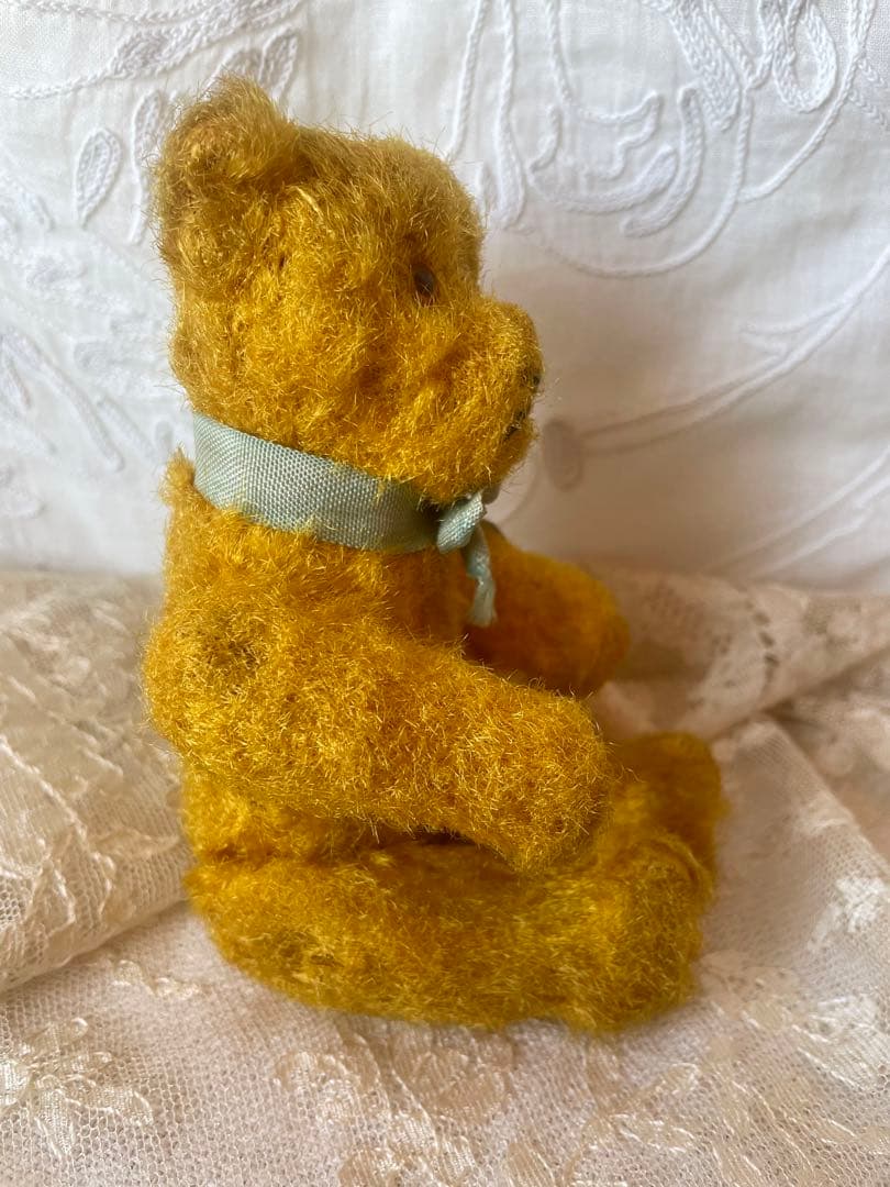 小さなイエローくまちゃん テディベア　フランスヴィンテージ アンティーク