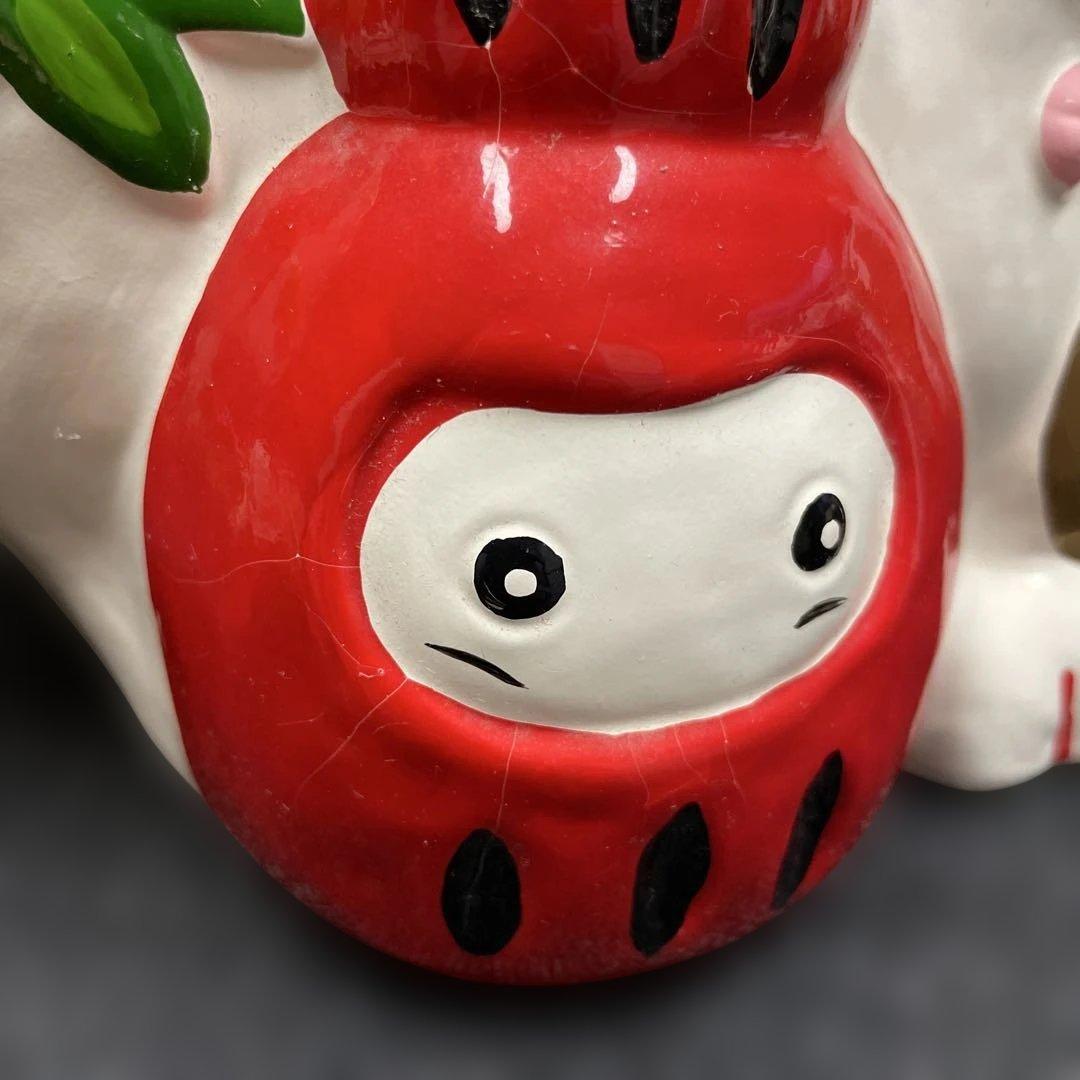 陶器 招き猫 置物 福よ来い 高さ約34cm レトロな工芸品 コレクション