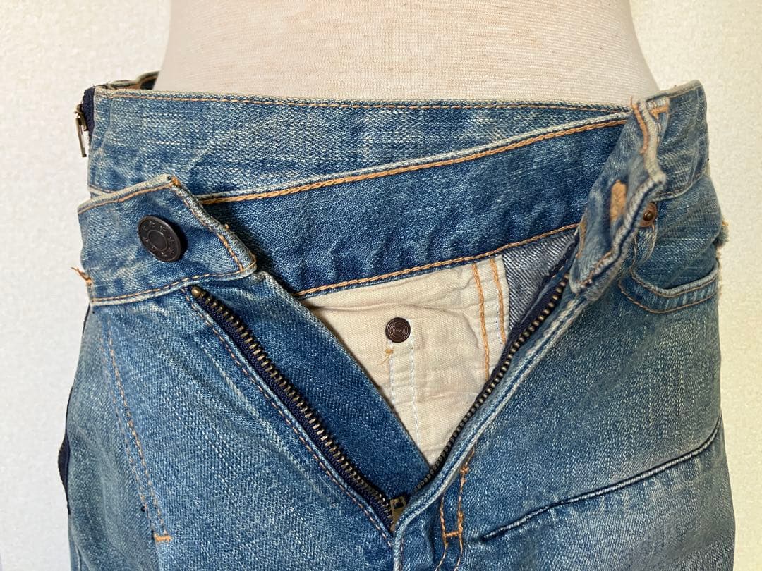 ジュンヤワタナベコムデギャルソン 変形デニムスカート ライトブルー