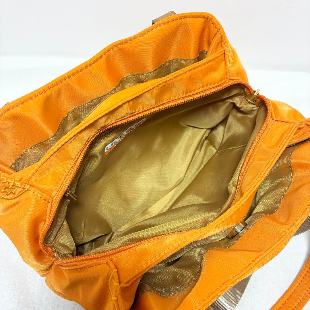 【新品】カステルバジャック　2wayバッグ　ナイロンバッグ　オレンジ