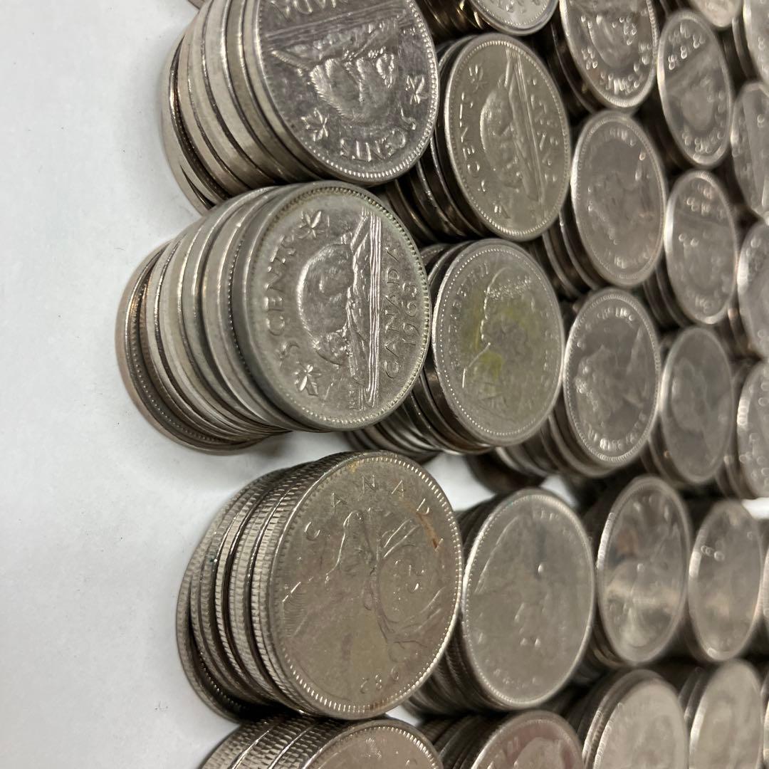 カナダ 25セント トナカイ 249枚 ビーバー 5セント 255枚 まとめ売り