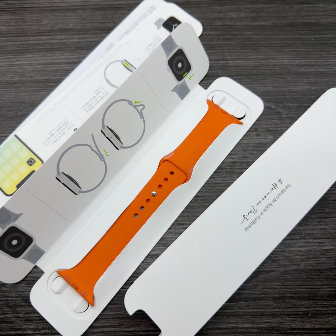 2929 未使用　Apple Watch エルメス　オレンジラバーバンド