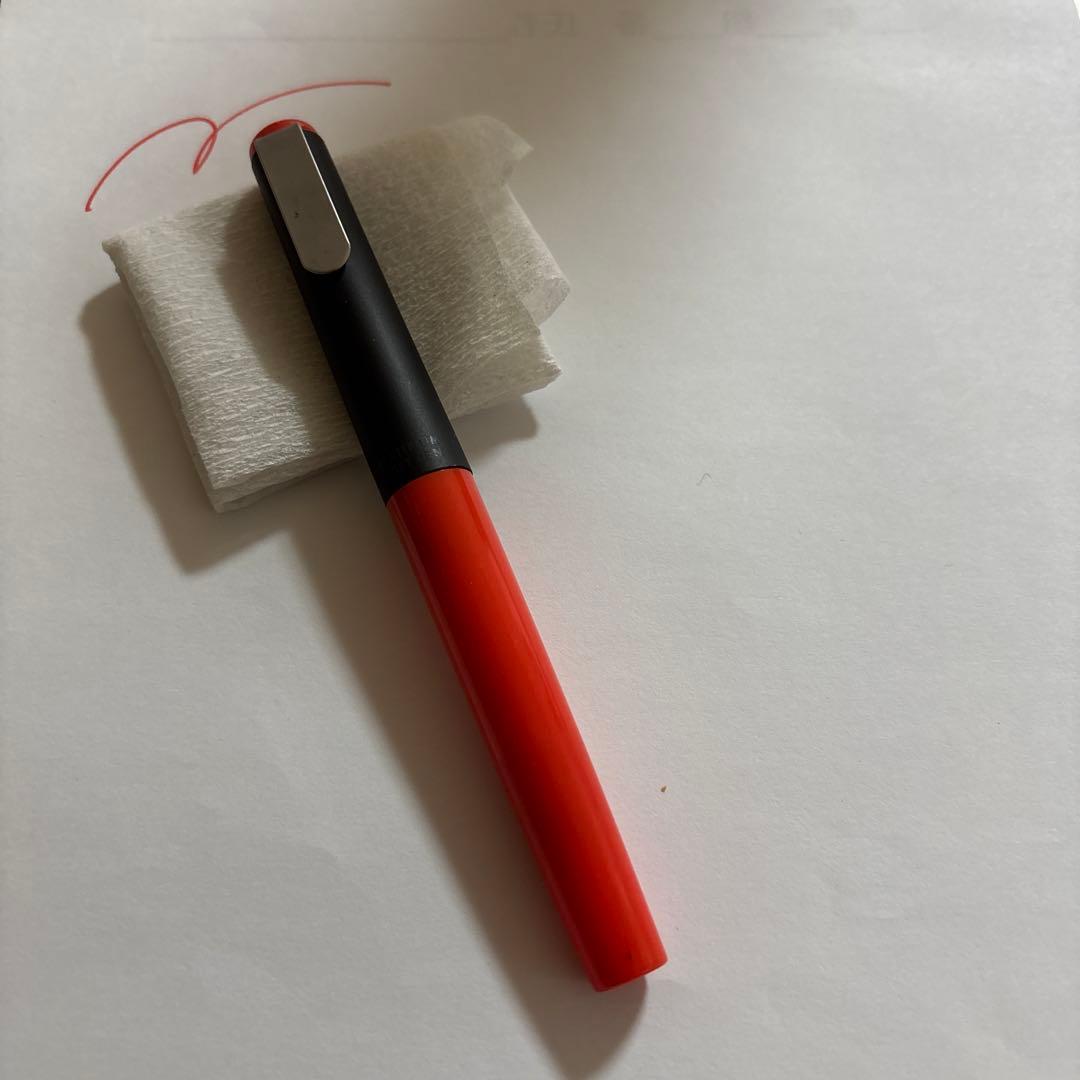 廃盤 プラチナ ソフトペン採点ペン 赤軸 キャップ式 昭和レトロ - メルカリ