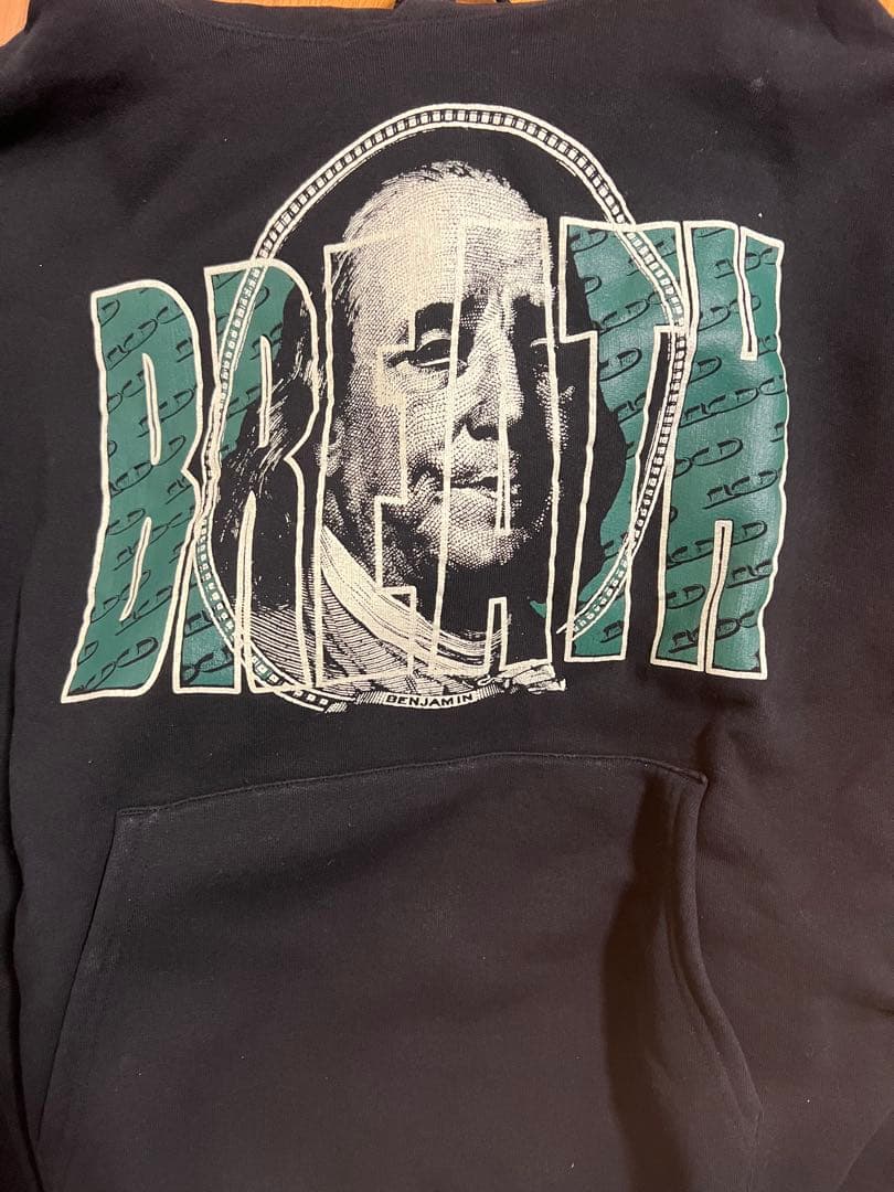 BREATH フード付きパーカー ブラック