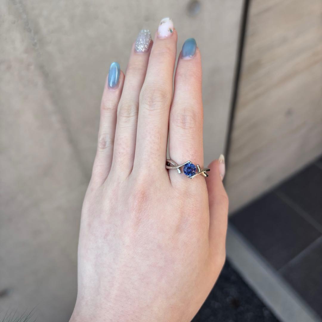 ヴァイオレットサファイア リング pt950