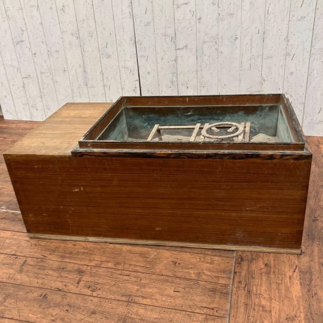 昭和レトロ 木製 3杯 引き出し収納付き 長火鉢 囲炉裏 古民家 古民具