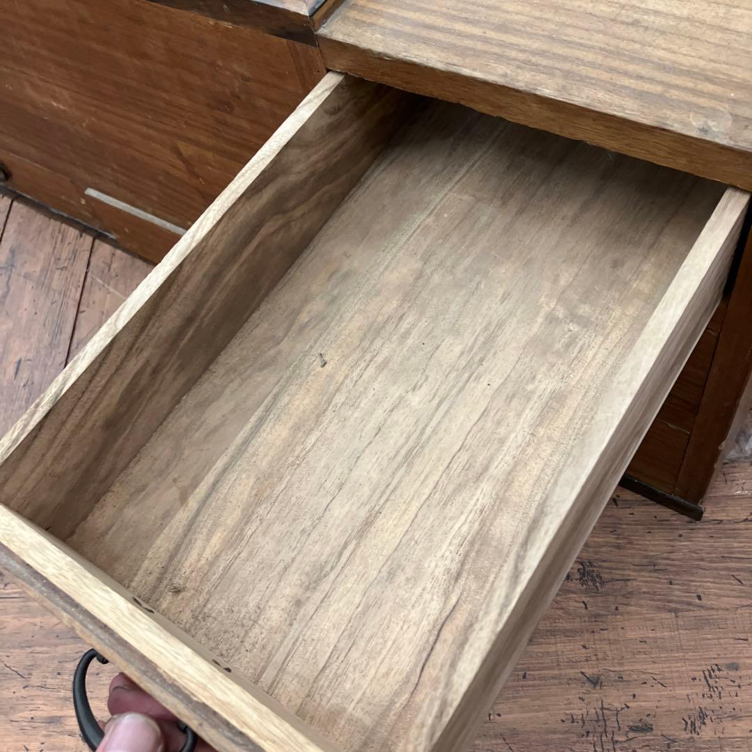 昭和レトロ 木製 長火鉢 5杯 引き出し収納付き 五徳付き 囲炉裏 古民家古民