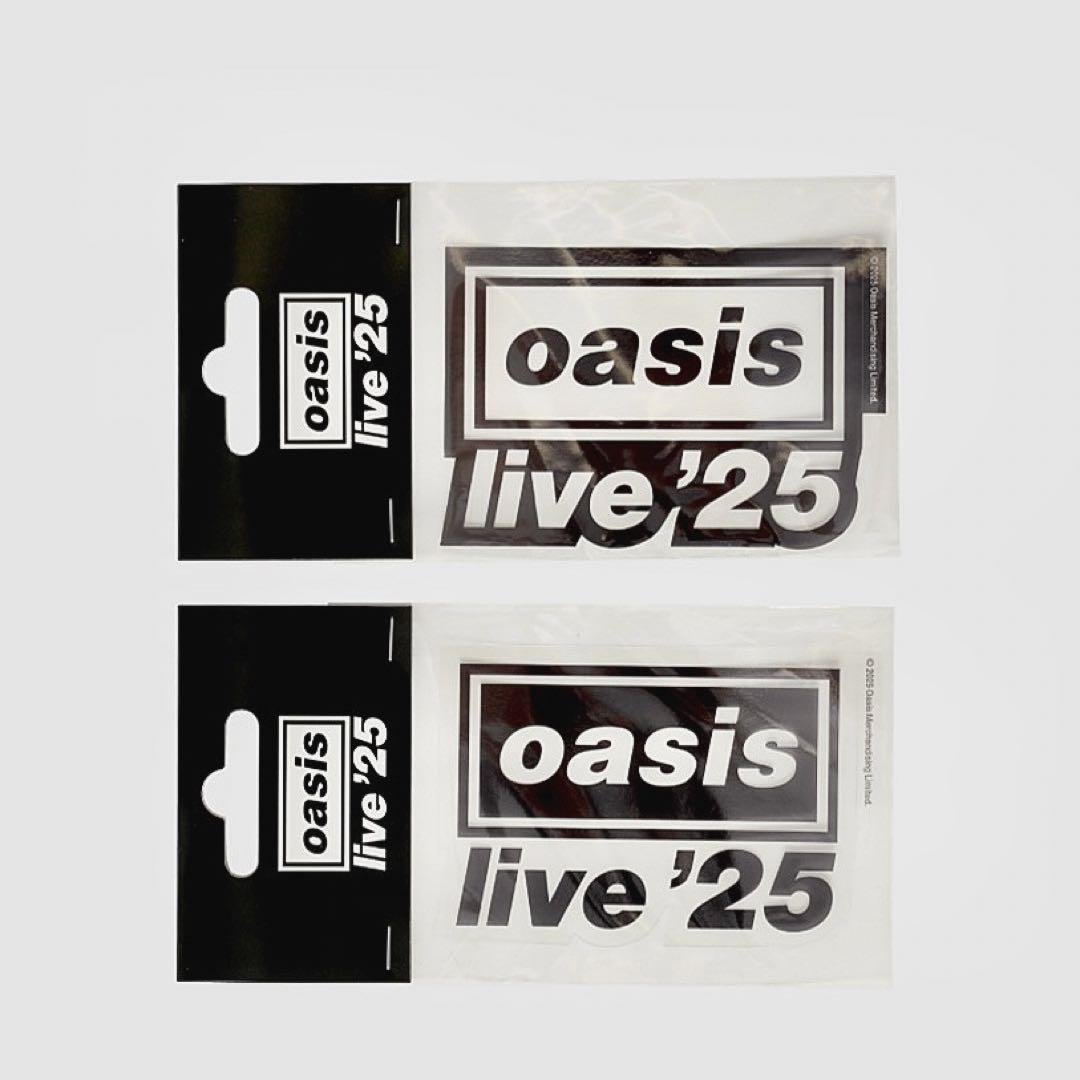 新品未開封】oasis ステッカー Live'25 白 黒 2色セット - メルカリ
