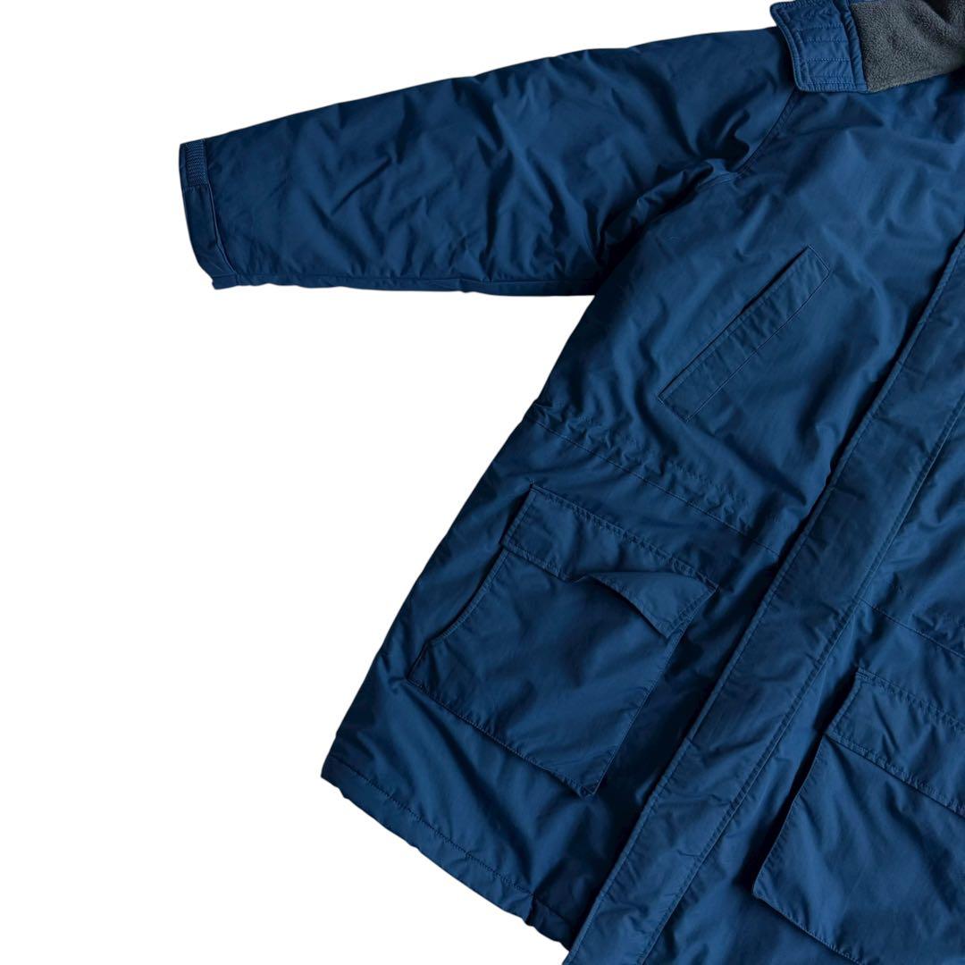 ランズエンド 中綿ジャケット コート 青 USA ビンテージ フード付 00s