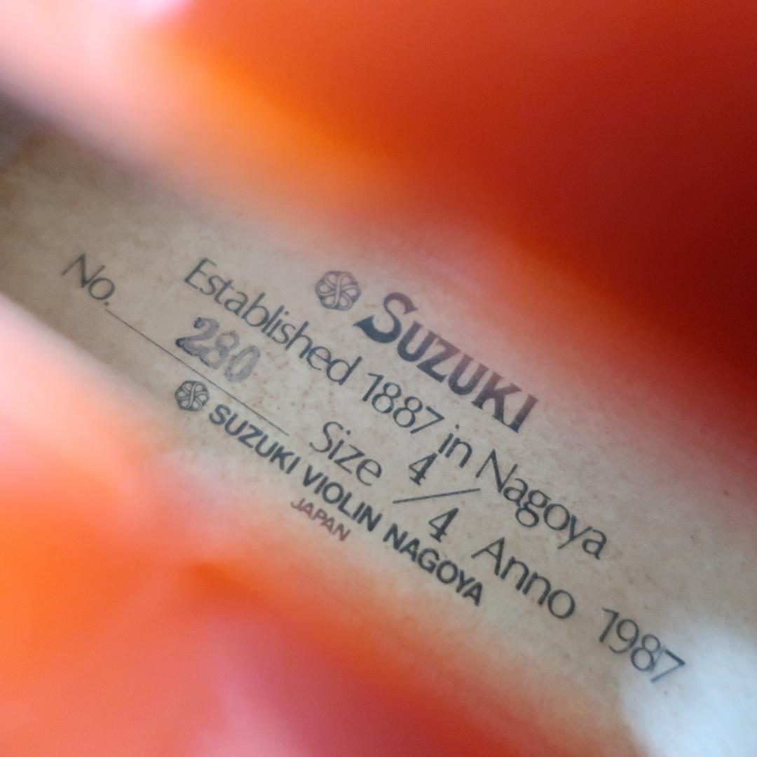 美品 SUZUKI No.280 4/4 1987 バイオリン SUGITO弓