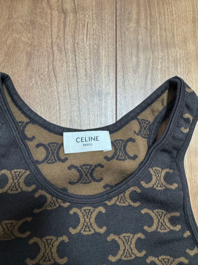 CELINE セリーヌ クロップド タンクトップ ブラトップ トリオンフ
