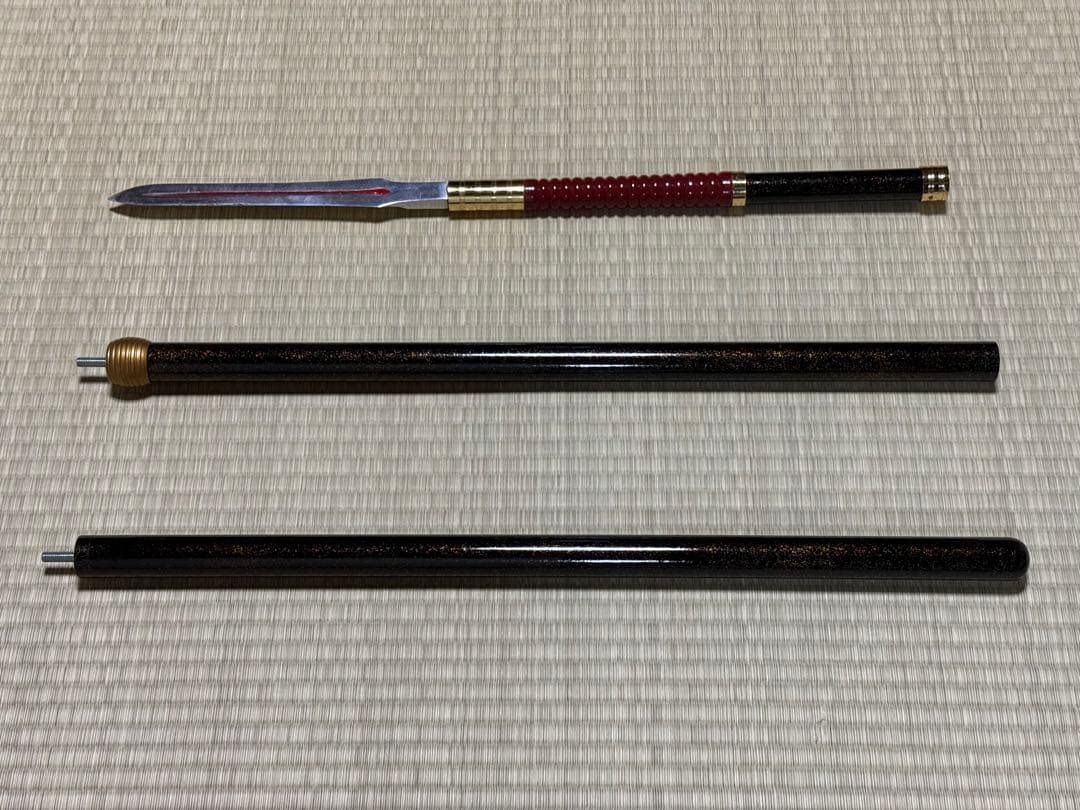 槍　やり　3本継　梨地　模造刀　模擬刀　美術刀　舞踊　大衆演劇　芝居