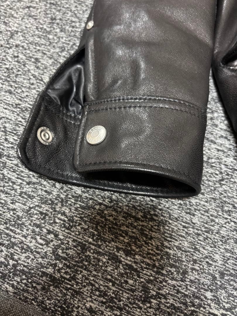 ウメ吉様専用【美品】Schott No.3111028 ゴートレザー ブラック