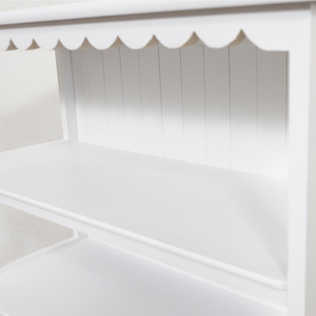 新品】フリル バスケット付きキャビネット オープンチェスト 収納