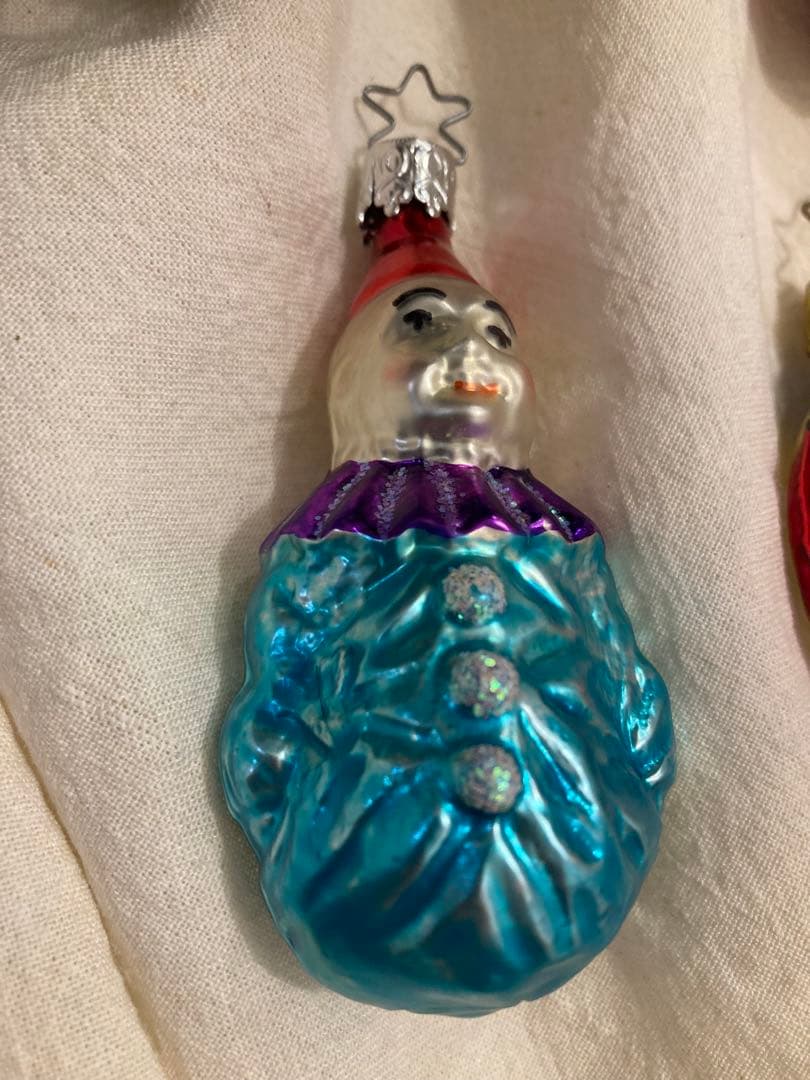 vintage German Inge glass クリスマスオーナメント 6個