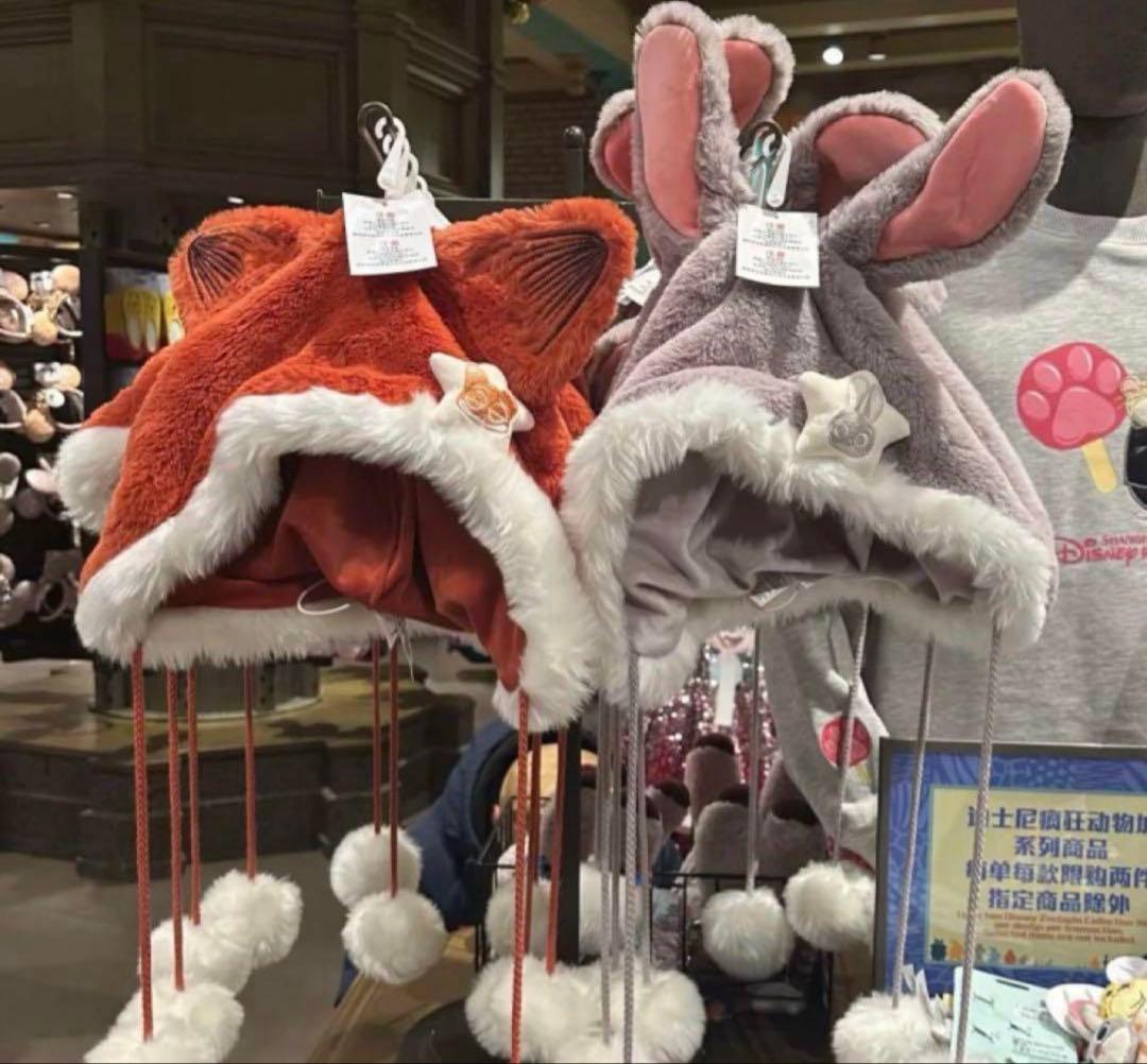 上海ディズニー限定 ズートピア ニック&ジュディ ファンキャップ 2点セット