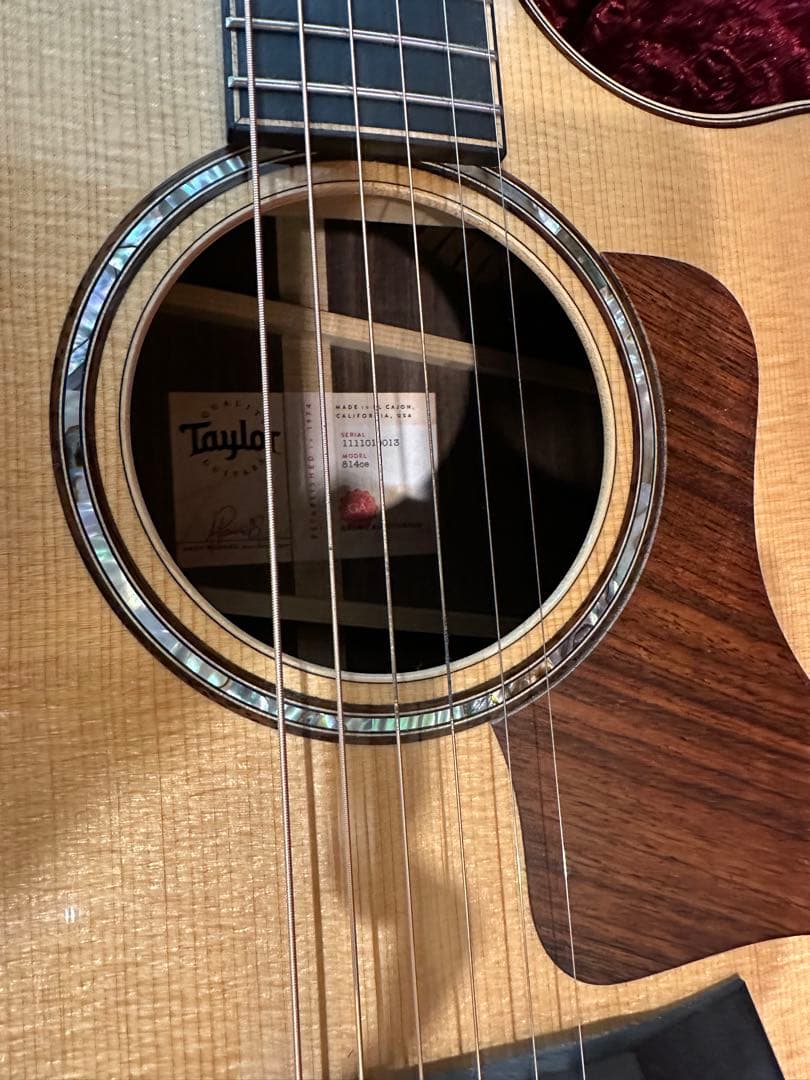 2022年購入Taylor814ce ギター 新品 島村楽器購入 保証書有